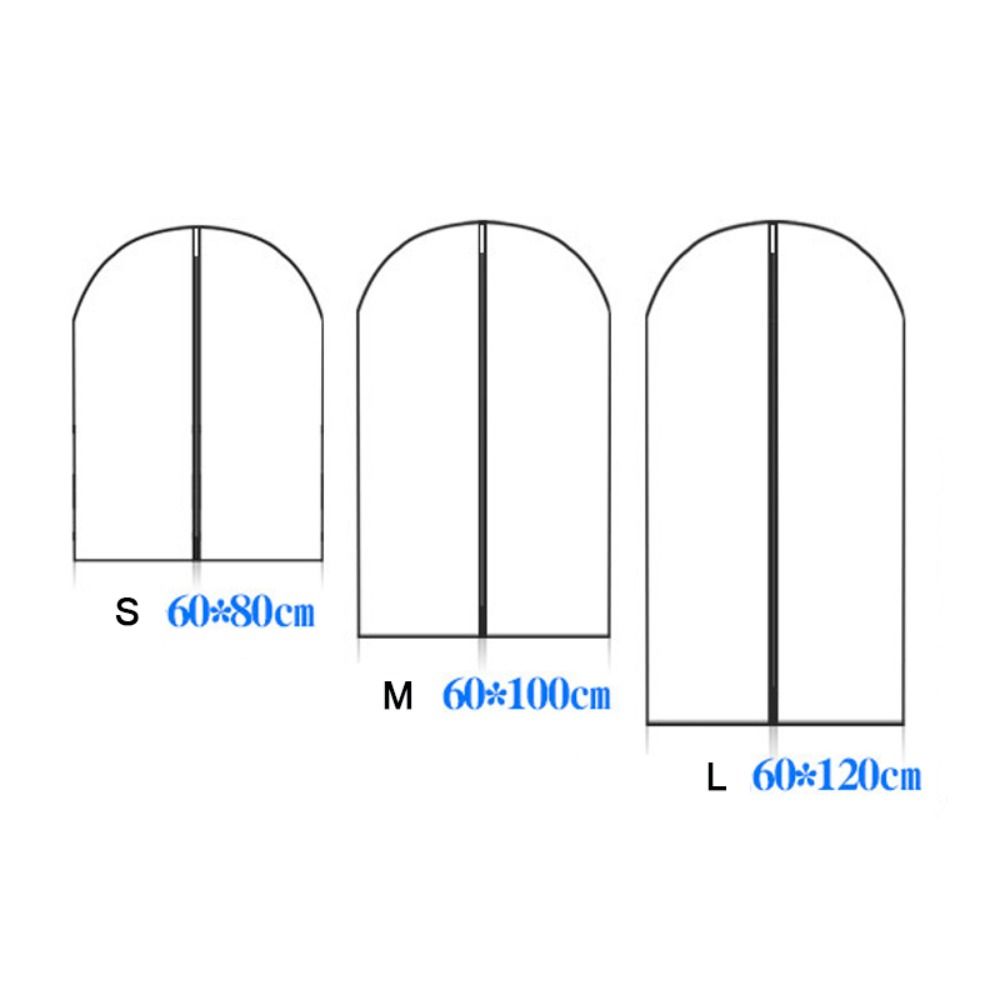with Zipper Clothes Dust Cover Transparent Garment Dust Case Multi Size   Travel