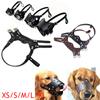 Adjustable Anti-Biting Pet Dog Soft PU Leather Muzzles Mouth Mesh Cover Masks