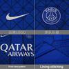 Nike Тренировочная разминочная футболка с коротким рукавом ФК «Пари Сен-Жермен» сезон 25-26 Мужские топы Синий HJ7150-406