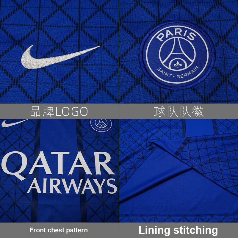 Nike Тренировочная разминочная футболка с коротким рукавом ФК «Пари Сен-Жермен» сезон 25-26 Мужские топы Синий HJ7150-406