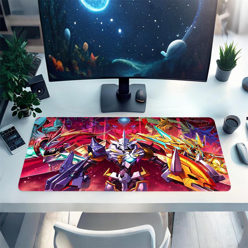 1Pc Galactic Mecha Battle Gaming Mouse Pad Keyboard Desk Mat Non-slip Rubber Lock Edge Waterproof Computer Mousepad for Office Home Decor Y1462
