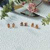Korean Style Mini Ear Studs Cartoon Capybara Stud Earring Cute   Decoration