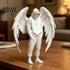Толстовки Мальчик Фигурка Статуэтка Настольный Ангел Крылатая Фигурка 3D Печатный Мужчина Декоративная Декорация Скульптура для Дома Офиса Полки Декор
