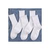 Белые однотонные студенческие носки унисекс без узора, 6 шт.