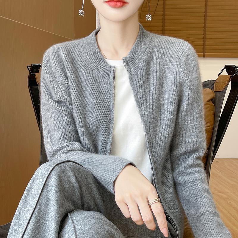 Женский кашемировый кардиган Qinghe кашемир 30% кашемир 70% шерсть осенне-зимний кашемировый кардиган мягкий и теплый