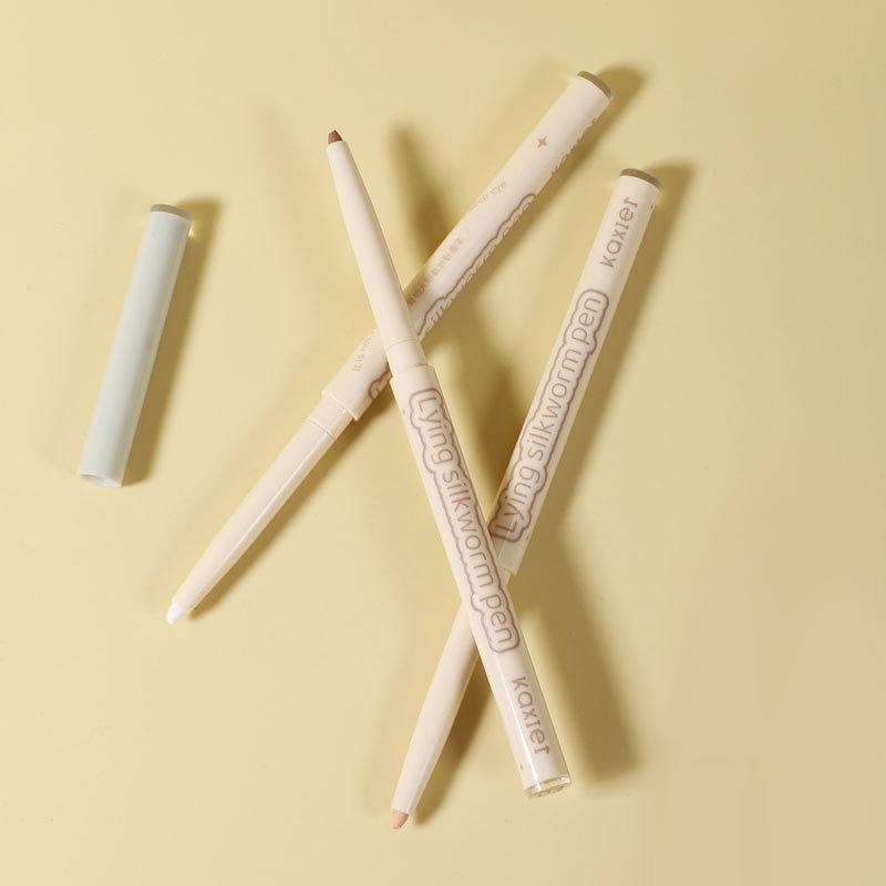 Ручка-шелкопряд с отрезанными большими глазами, перламутровая осветляющая матовая тень, контурная ручка-клей шелкопряда, макияж