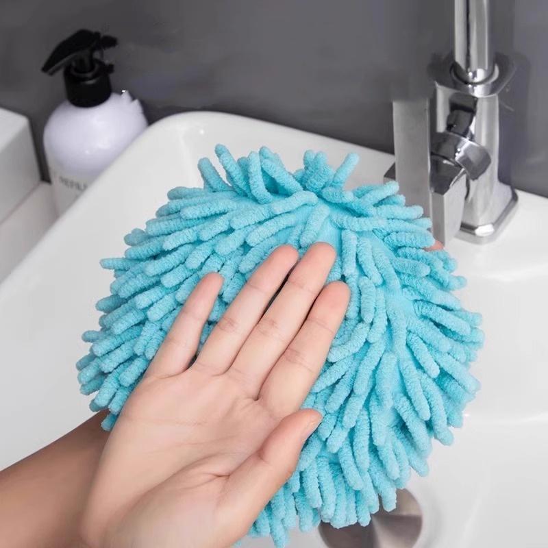 Быстросохнущие мягкие впитывающие полотенца из микрофибры полотенца для рук кухонное полотенце для ванной комнаты с шариками и петлями для подвешивания салфетка для уборки