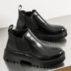 Мужские ботинки челси 2025 осень и зима на толстой подошве в британском стиле повседневные короткие ботинки чулок с напуском утепленные термо ботинки Мартин