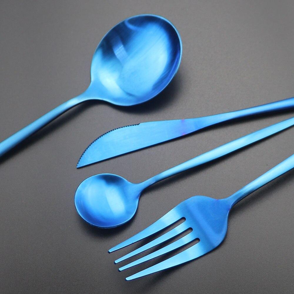 Gold Matte Cutlery 32Pcs/ Stainless Steel Dinnerware Set Cutlery Dinner Tableware Western Fork Set Dropshipping Silverware Set