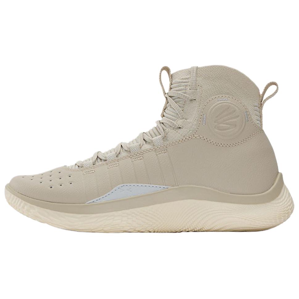Under Armour Кроссовки для баскетбола Curry 4, мягкие и удобные, нескользящие, износостойкие, средней высоты, унисекс, цвет хаки 3024861-280