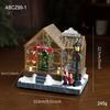 Аксессуары для Рождественской деревни Рождественские домики со светодиодной подсветкой Статуя домика для рождественских каникул Рождественский домик для домашнего декора