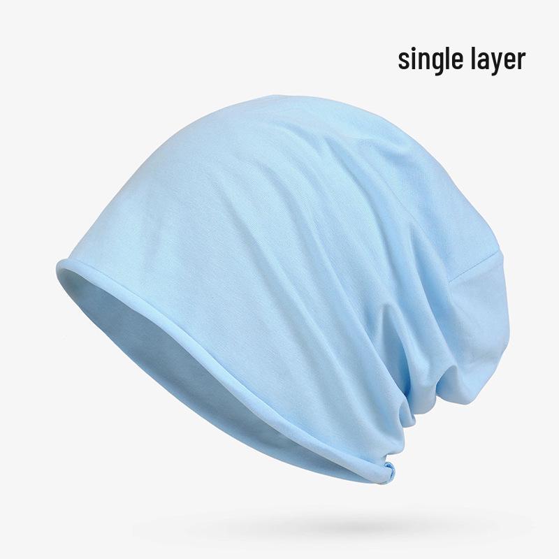 Unisex Lightweight Cotton Headscarf: Spring/Summer Breathable Cap & Sleep Hat
