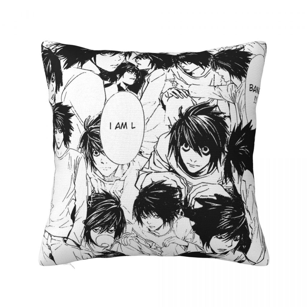 Girl And Dead Pillow Case Anime Death Note Japan Manga Cushion Covers Funny Decor Pillowcover for Living Room