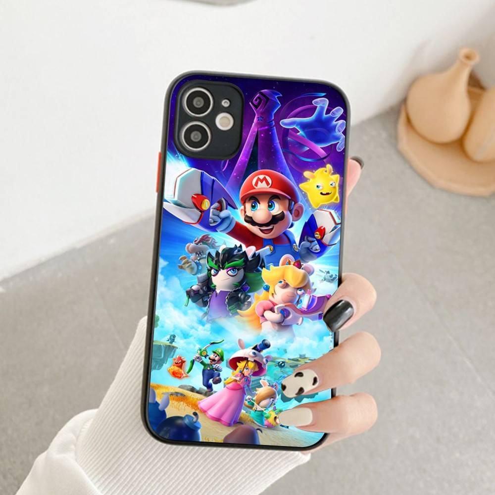 Hot Games Super Marioes Phone Case for iPhone 14 11 12 13 Mini Pro Max 8 7 Plus X XR XS MAX Translucent Matte Cover