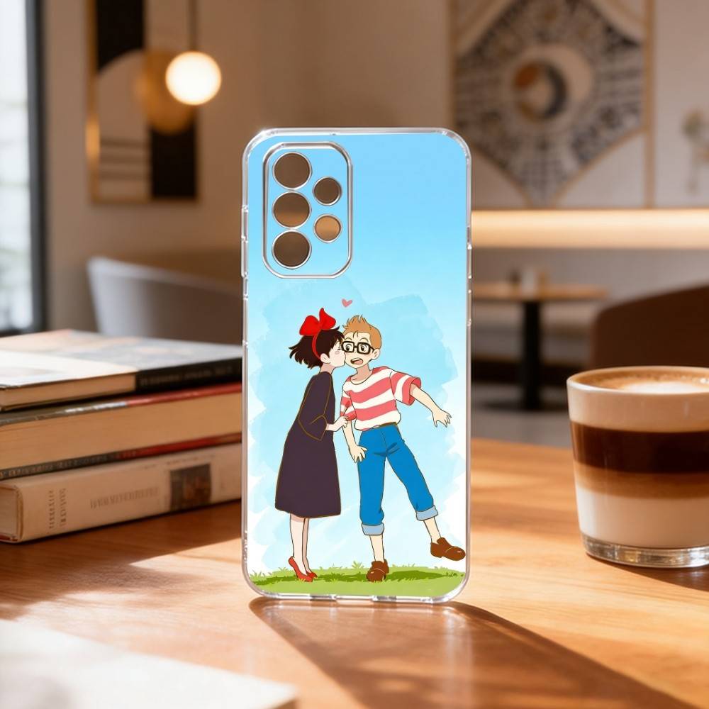 Чехол для телефона Kiki Flying Witch Delivery Service для Samsung S25, S24, S21, S22, S23, S30, Ultra, S20, Plus, Fe Прозрачный чехол