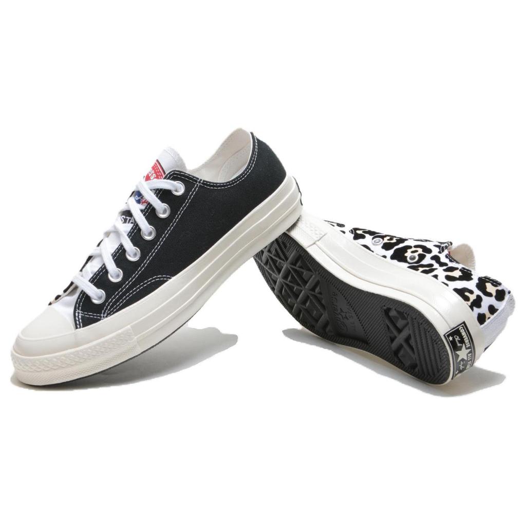 Converse Chuck 70 Low 'Logo Play - Cheetah' (Unisex) White / Black / Desert Ore Canvas Shoes 166749C