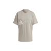 Alphabet Logo Print Crew Neck Short Sleeve T-Shirt Women Tops Light-Grey HY1141
