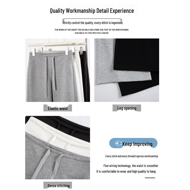 Женские летние 2025 серые джоггеры с высокой посадкой - Тонкие, свободные, из ледяного шелка, брюки с зауженными штанинами