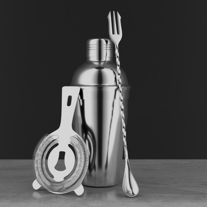 550ml Stainless Steel Cocktail Shaker Mixer Wine Martini Shaker Wine Shaker Boston Bartender Drink Bar Accessories Tools