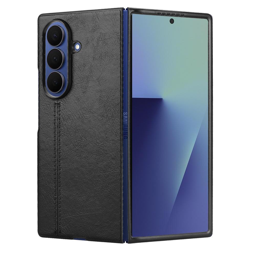 Для Samsung Galaxy Z Fold7 5G Чехол Линия Шва Покрытие из ПУ Кожи PC Чехол для Телефона