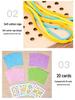 Children's Educational Threading Board Toy for Concentration and Logical Thinking, Handmade Shoelace Trainer for Ages 3-6