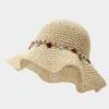 Летняя ажурная соломенная шляпа с широкими полями, дышащая, для защиты от солнца, вязаная крючком, для отпуска, женская пляжная шляпа