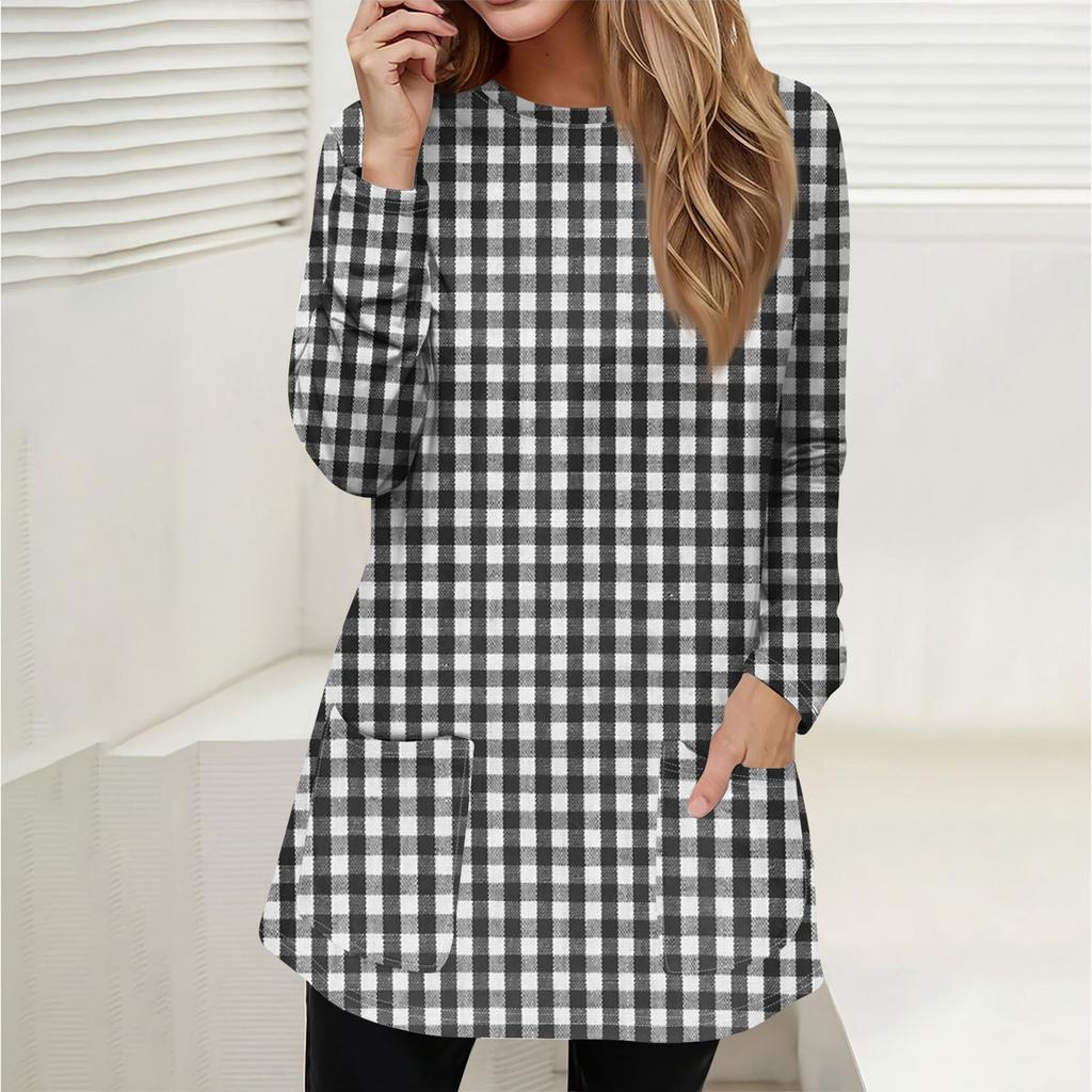 Women's Sweatshirt Pullover Active Sportswear Pocket Print Casual Round Neck Long Sleeve Top