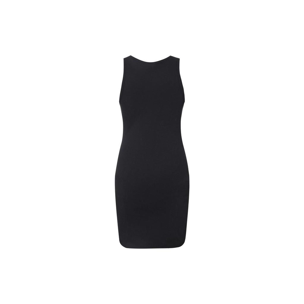 Jordan Мягкое и дышащее облегающее трикотажное платье с вышитым логотипом и разрезом, женское платье черного цвета DZ3347-010