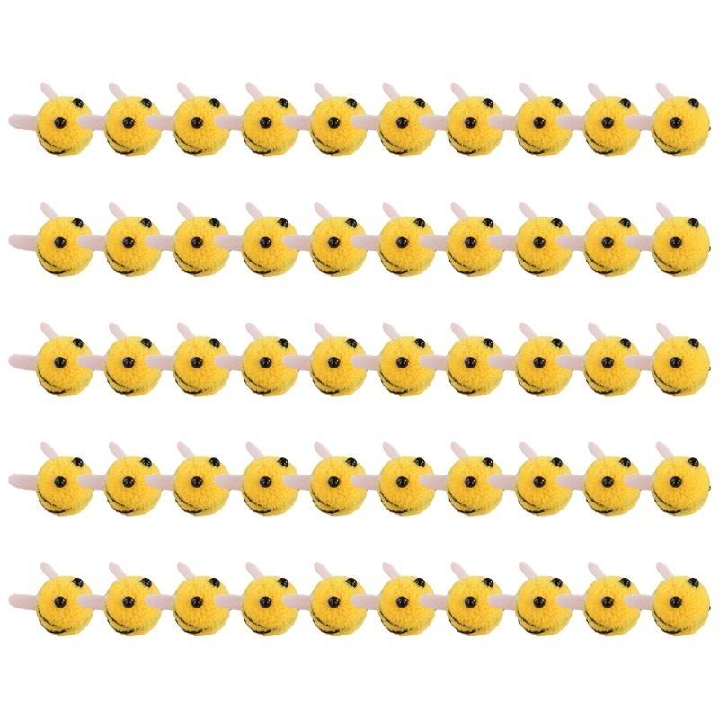 Small Bees Craft Balls Felted Bumblebees For Jewelry Clothing Accessories