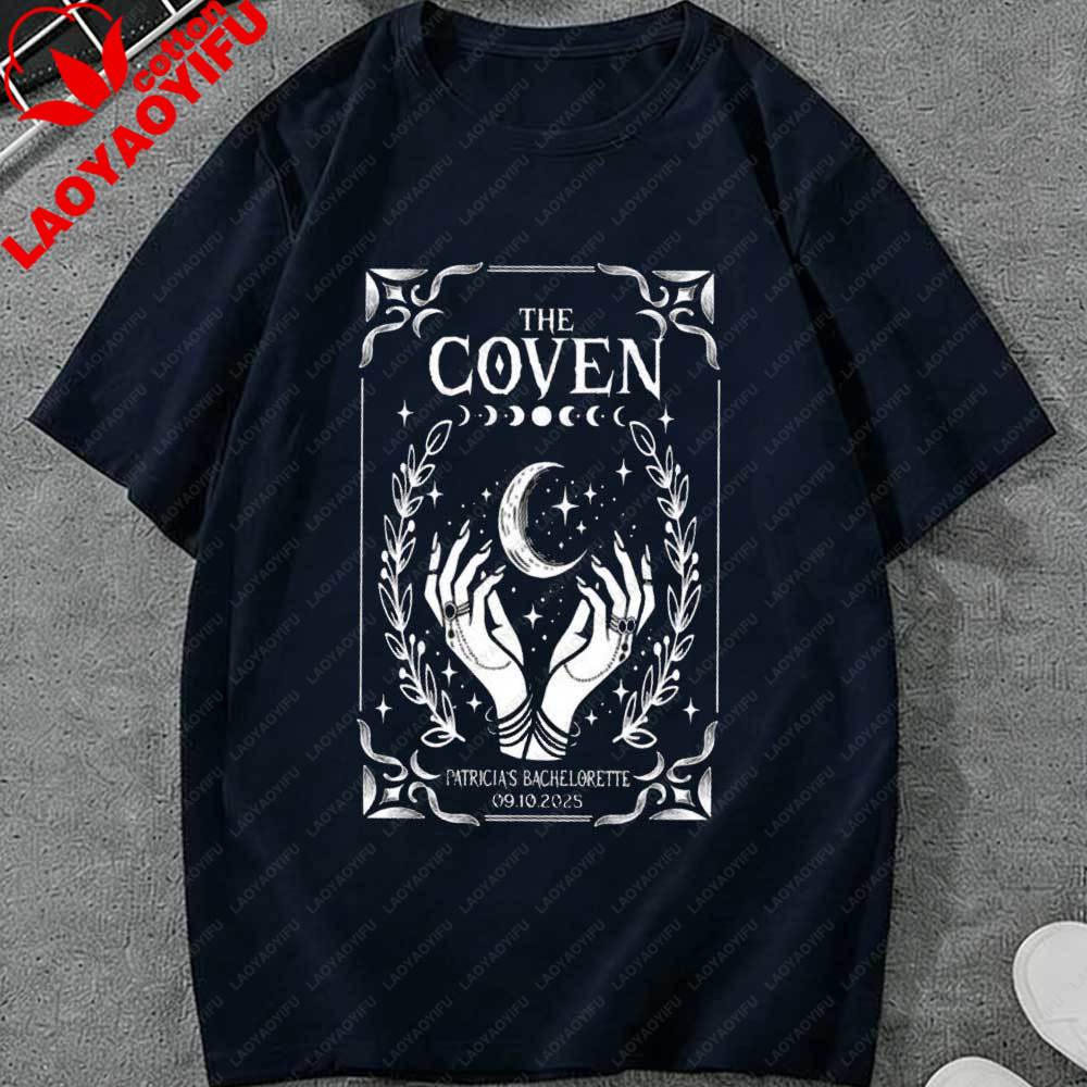 Witchy Bride Coven Shirts Halloween Bachelorette Party Tees Witchy Bachelorette Gothic Wedding TShirts Bride Team Witch Shirt