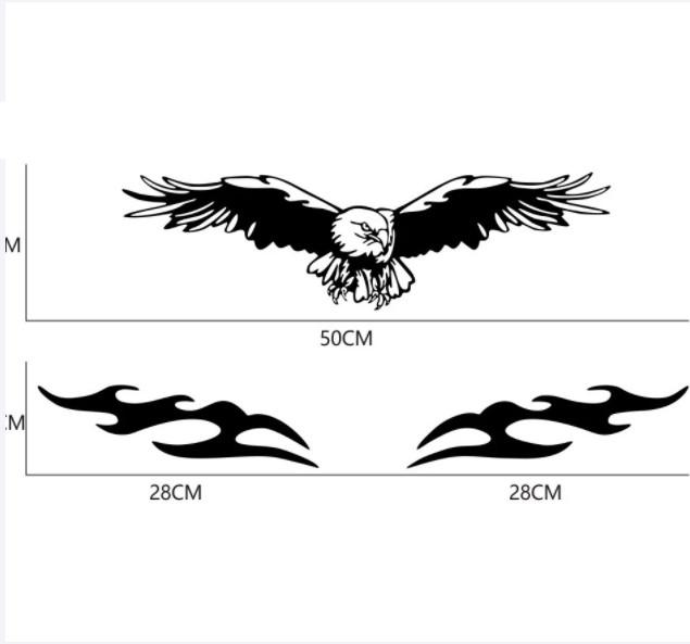 LYKX Тотемы огненного орла наклейка на автомобиль мода спортивный автомобиль гоночные полосы накладка DIY моделирование капот виниловые наклейки аксессуары