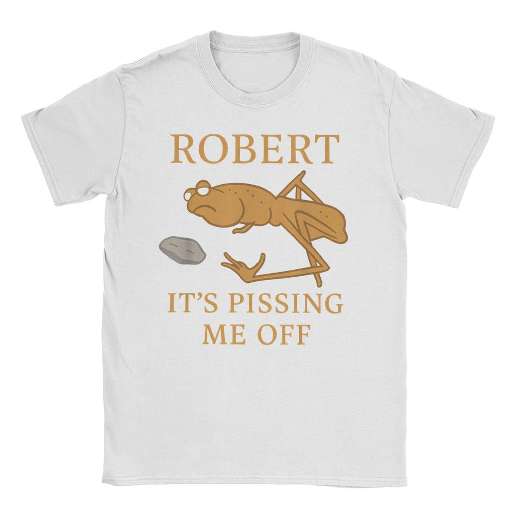 Футболки Robert Pissing Me Off для мужчин и женщин Маркус Червяк Потрясающие хлопковые футболки с круглым вырезом с коротким рукавом 6XL Одежда