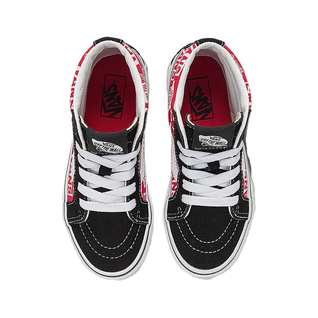 Vans Sk8 - Mid Reissue Comfortable Simple Mid-Top Kids Skate Shoes Kids Sneaker Black Red VN000BVPBRR