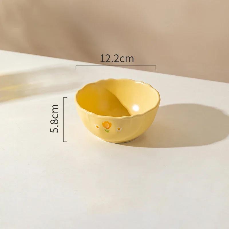 Ретро Цветочная Керамическая Тарелка Модная Креативная Вкусная Суповая Чаша Домашняя Послеобеденная Чашка Десерт Фруктовые Тарелки Изысканная Рыбная Тарелка