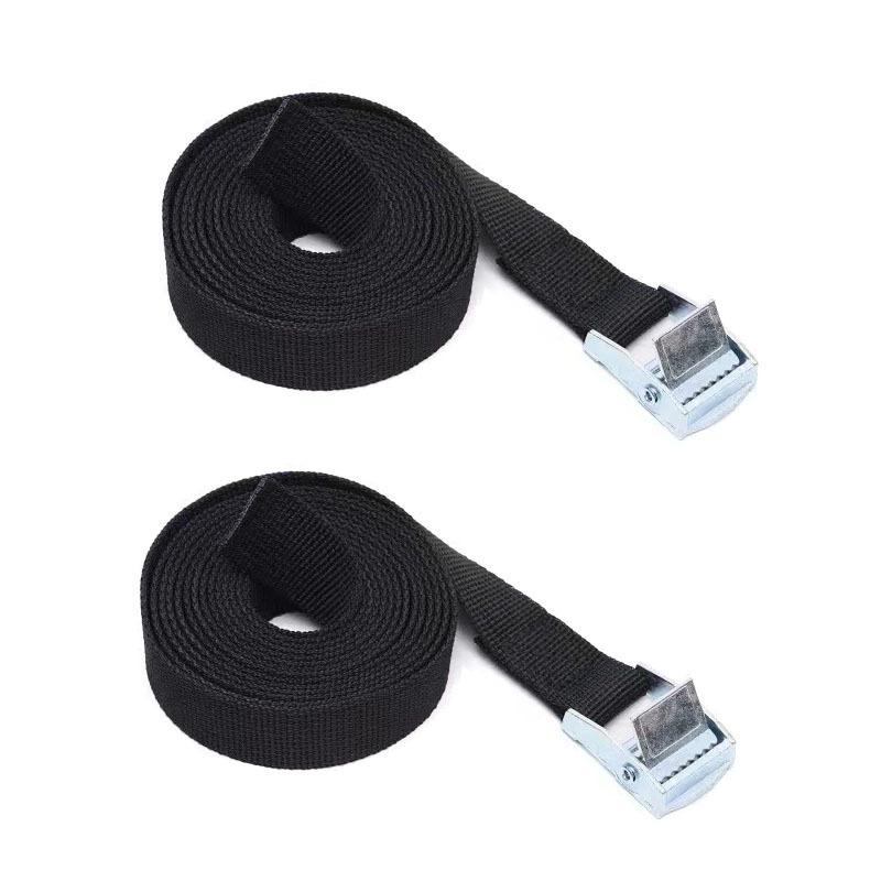 Durable Cargo Straps with Rust Proof Metal Buckle Multi Purpose Tie Down Belt for Car Motorcycle Bicycle Travel Use