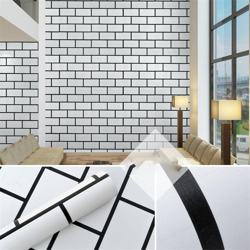 3D Geometry Waterproof Self Adhesive Wallpaper Furniture Renovation Decorative Sticker DIY Decorative Film