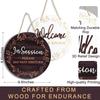 In Session Door Sign for Therapists, Double-Sided Wood Therapy Room Decoration with Hanging Rope, Session In Progress Door Sign, Therapy Office