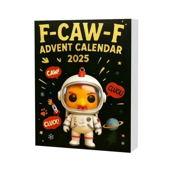 Рождественский адвент-календарь 2025 года с мини-куриными украшениями, коробка для отсчета 24 дней для семейного веселья и праздничной атмосферы