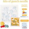 Наборы для вышивки punch needle для взрослых, начинающих, цветочная вышивка, набор для вышивания иглой с пробивкой с пряжей, роспись, поделки своими руками