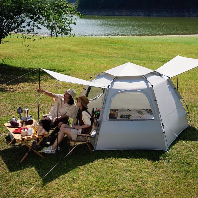 Miss Yizi Outdoor Hexagonal Tent & Tarp Combo