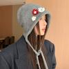Women Hat Knitted Floral Hat Fashion Lady Warm Autumn New