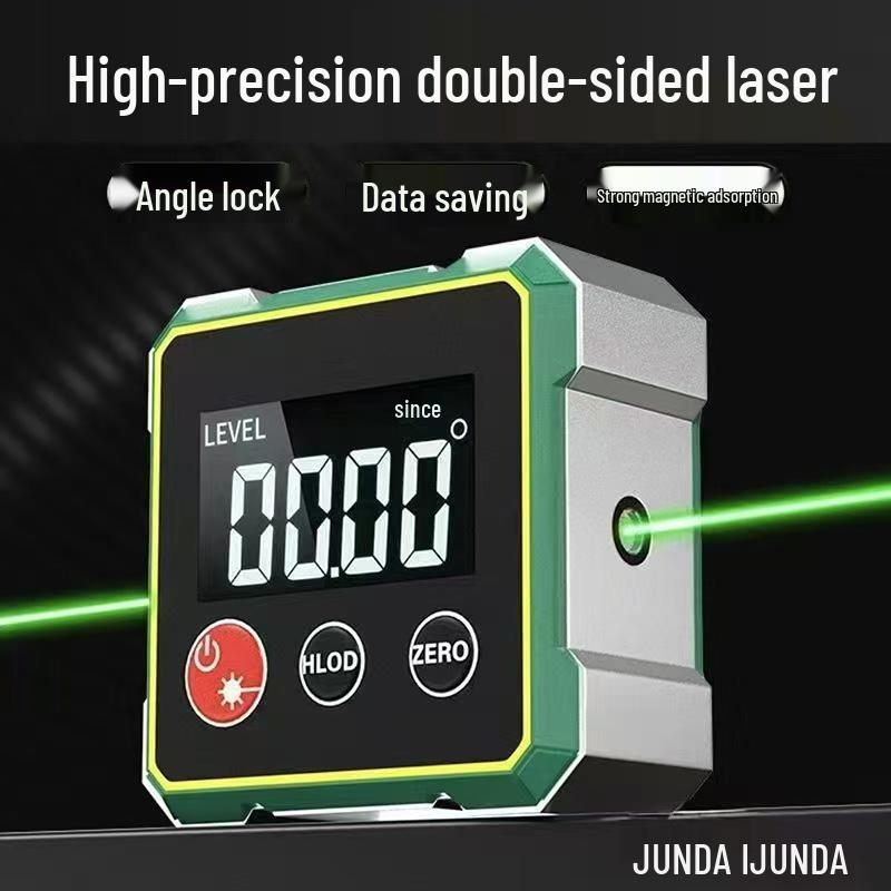 Digital Dual Laser Inclinometer with Large Display and Strong Magnets