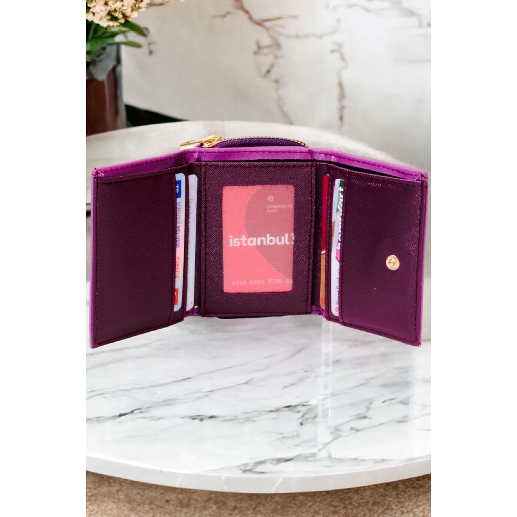 Женский стильный оранжевый кошелек с застежкой-молнией и отделением для монет, держателем для карт