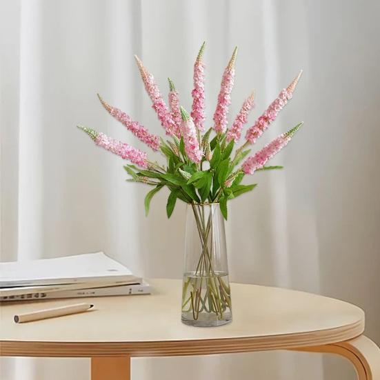 Искусственная лаванда с одним стеблем, легкий уход, не выцветающая цветочная композиция из искусственного шелка, цветок для домашнего свадебного украшения