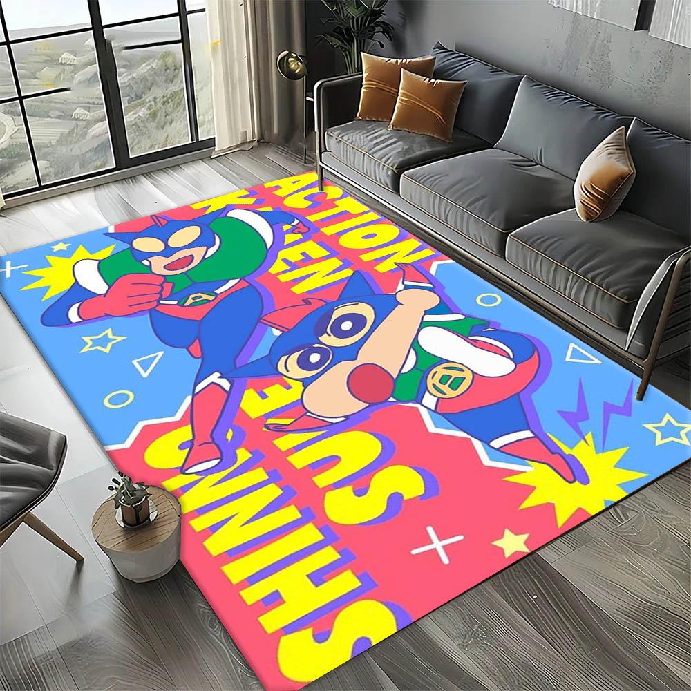 C-Crayon Shin-Chan Cute Cartoon 3D Carpet Rug Art for Room Decor Home Kitchen KidsDoor Gift Kids Area Rug Non-slip Floor Mat
