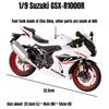 1/9 Suzuki GSX-R1000R Toy Motorcycle for Children Racing Model Diecast Miniature Large Size Lightable Collection Gift Boy Kid