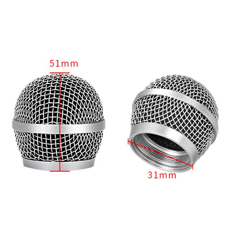 Microphone Grill Head Microphone Grille Ball Head Cover Parts Accessory Replacement Metal Microphone Mesh Head Diy Parts Accessory For Shure Beta58A