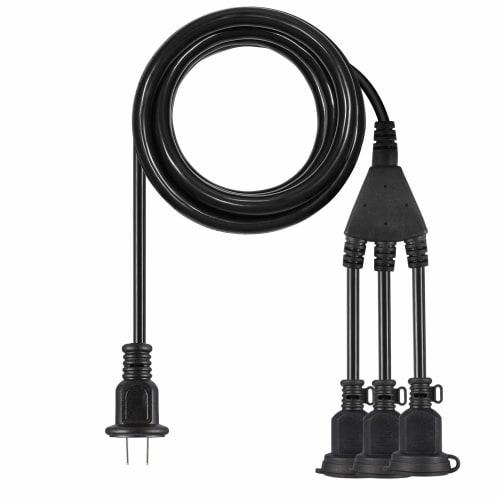 Удлинитель SIBLING, удлинительный кабель, распределительный шнур, наружный, 3 ответвления, 3 порта, кабель PSE, сертифицированный, водонепроницаемый, 1200 Вт (3M)