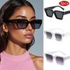 1/3set Female Luxury Square Sunglasses Women Fashion Gradient Color Rivet Sunshade Mirror Outdoors Protection Brand Shades UV400