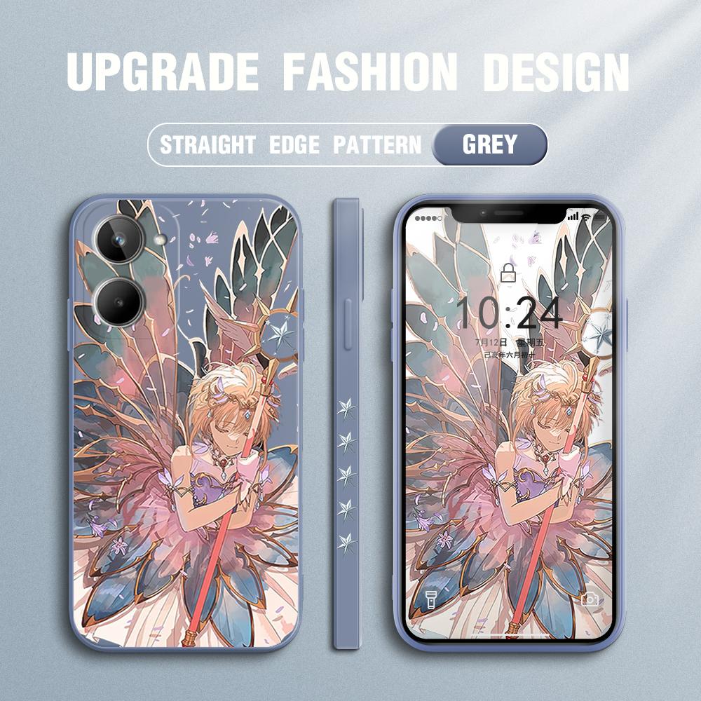 Cartoon Anime Phone Case for iPhone 15 14 13 12 11 Samsung Galaxy S23 S22 A52 A52S Soft Full Protection Square Liquid Silicone Cover